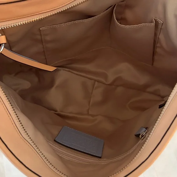 Coach Multicolor Abstract Patchwork Shoulder Hobo in Beige, Brown & Blue - Picture 4 of 6